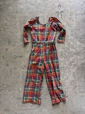 Alice and Ames Plaid Long-Sleeve Jumpsuit - Multicolor